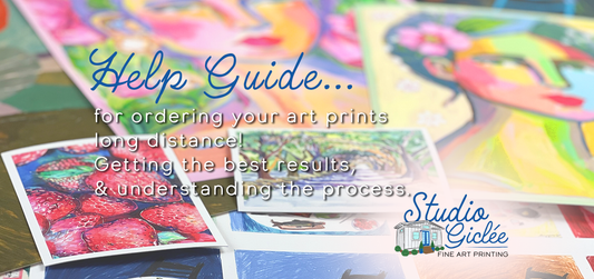 Help Guide for Ordering Your Art Prints Long Distance!